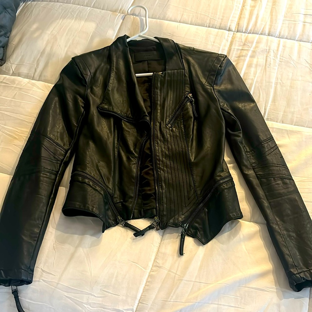 Blank nyc faux leather fitted jacket